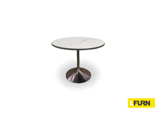 STONE / STAINLESS STEEL ROUND TABLE