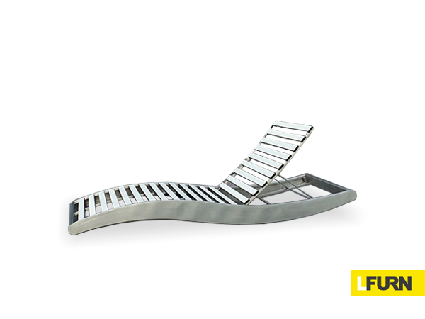 STAINLESS STEEL CHAISE LOUNGE | SUNBED