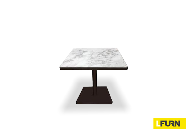 STONE / STAINLESS STEEL SQUARE TABLE
