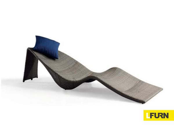 POLYRATTAN CHAISE LOUNGE WITH CUSHION | SUNBED