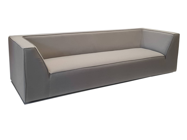 โซฟาโครงอลูมิเนียมผ้าสังเคราะห์นำเข้าจากอเมริกา 3 ที่นัง Aluminium 3-Seater Sofa With Built in Cushion (TAUPE)