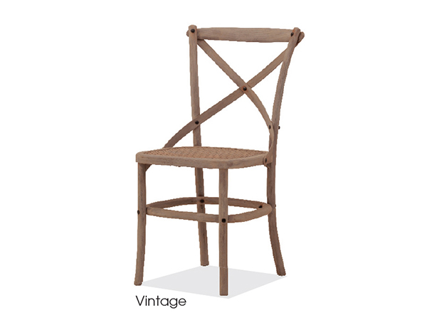 เก้าอี้ไม้สักทองถักหวายสีวินเทจ RECLAIMED TEAK/RATTAN INDOOR SIDECHAIR ( Vintage )