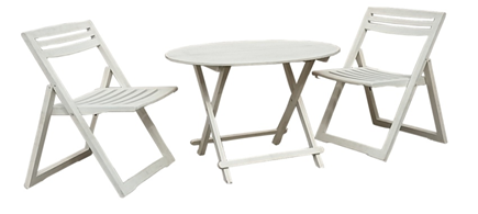 FSC GRANDIS OVAL COFFEE TABLE WHITE FINISH + FSC GRANDIS SIDECHAIR WHITE FINISH