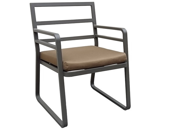 เก้าอี้โครงอลูมิเนียมพร้อมเบาะ ALUMINIUM ARMCHAIR WITH CUSHION