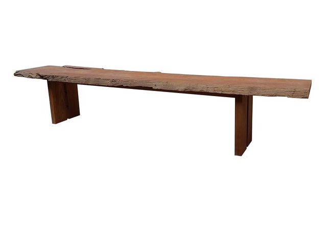 โต๊ะไม้แผ่นเดียวยาว 4 เมตรทำจากไม้สัก MASSIVE RECLAIMED TEAK RECTANGULAR TABLE