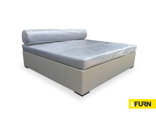 POLYRATTAN DAYBED WITH CUSHION AND PILLOW